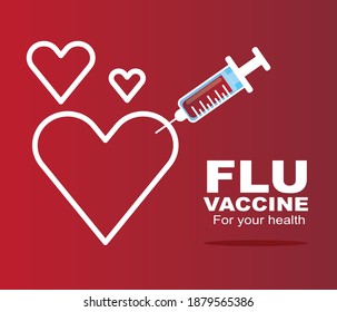 Vaccination concept design. vaccine protection against viruses and flu. Display for medicine and vaccine concept, banner, poster, web page.
