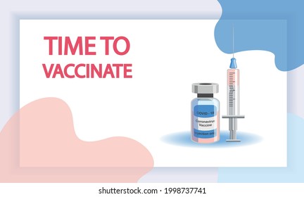 Vaccination concept. Immunization campaign. Vaccination against the vaccine. Health care and security. Syringe and vaccine vial. Medical treatment. Flat illustrations.