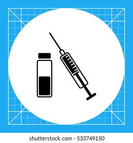 Vaccination Concept and Syringe Icon