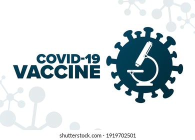 COVID‑19 vaccination concept. Template for background, banner, card, poster with text inscription. Vector EPS10 illustration
