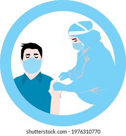 Vaccination Covid 19 vector illustration