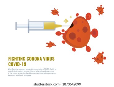 Vaccination to destroy the corona virus, covid-19 syringe injection vector
