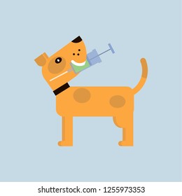 Vaccination dog logo