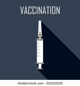  Vaccination. Flat icon. Vector illustration