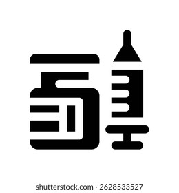 vaccination glyph icon. Strong and solid vector icon for websites, mobile interfaces, presentations, and visual branding. High quality and easy to edit.