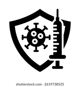 Vaccination Icon Element For Design