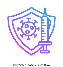 Vaccination Icon Element For Design