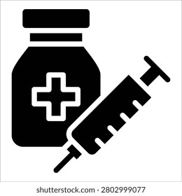 Vaccination Icon Element For Design