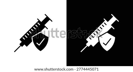 Vaccination icon element for designs. EPS10