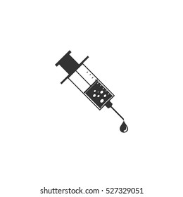 Vaccination icon flat. Illustration isolated vector sign symbol