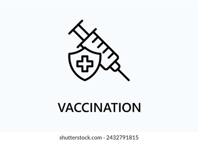 Vaccination icon or logo sign symbol vector illustration