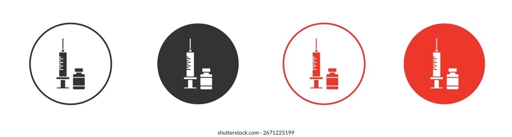 Vaccination icon for logo, vector sign symbol for design