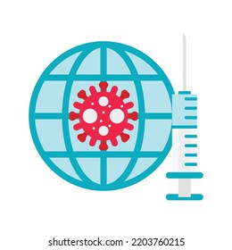 Vaccination icon on white background