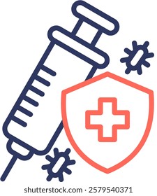 Vaccination Icon Outline Vector Illustration