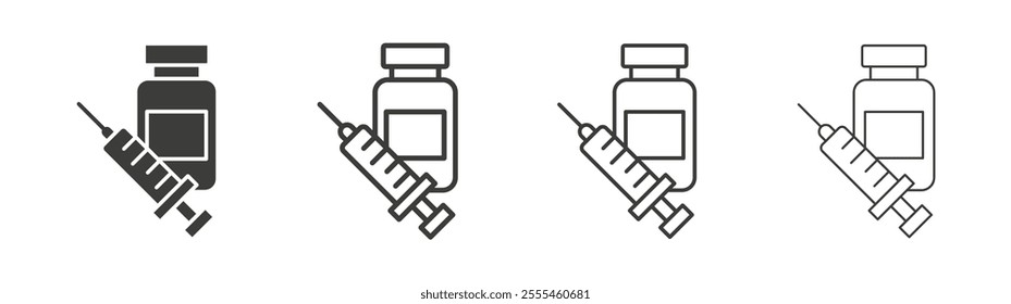 Vaccination icon pack. vector illustration