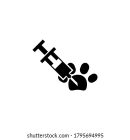 icono de vacunación, elemento infográfico simple, en estilo relleno del conjunto Pet-vet, para diseño web e interfaz de usuario