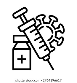 Vaccination Icon Single Vector Collection
