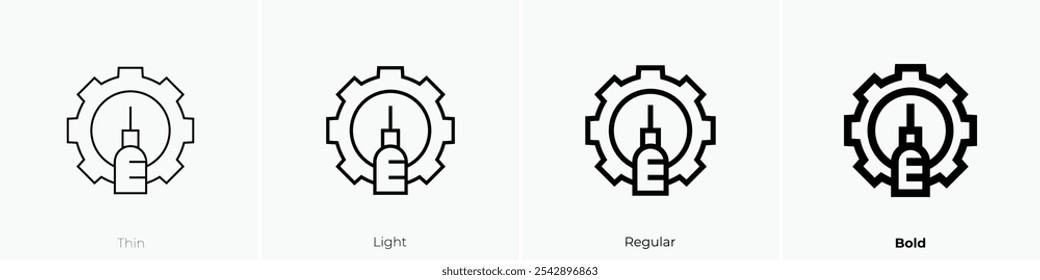 vaccination icon. Thin, Light Regular And Bold style design isolated on white background