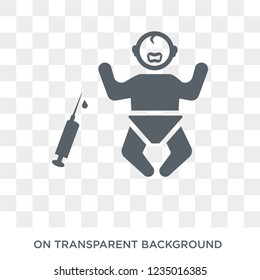 Vaccination icon. Trendy flat vector Vaccination icon on transparent background from People collection. 