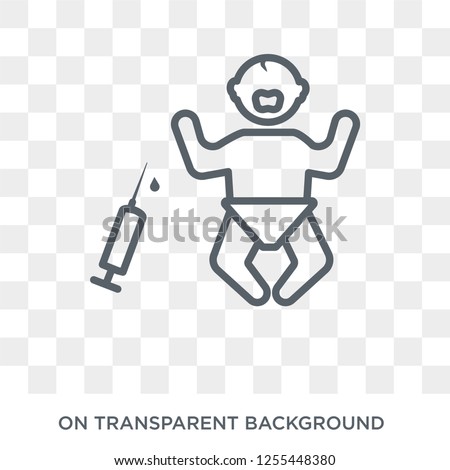 Vaccination icon. Trendy flat vector Vaccination icon on transparent background from People collection. High quality filled Vaccination symbol use for web and mobile