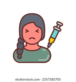 Vaccination icon in vector. Illustration