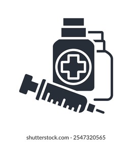 vaccination icon. vector.Editable stroke.linear style sign for use web design,logo.Symbol illustration.