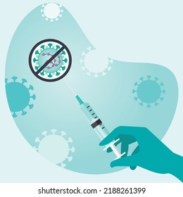 Gráfico vectorial de fondo de ilustración de vacunación