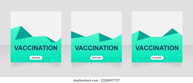 Vaccination importance web banner design template. Vector flyer with text space. Advertising placard with customized copyspace. Promotional printable poster for advertising. Graphic layout