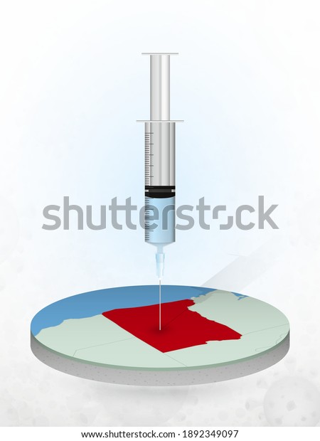 Vaccination Oregon Injection Syringe Into Map Stock Vector (Royalty ...