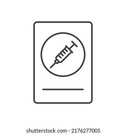 A vaccination pass theme simple icon