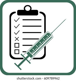 Vaccination plan icon