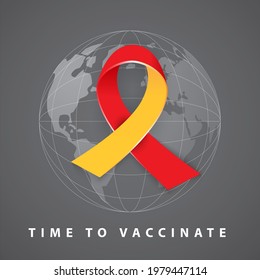 Vaccination promo. Vaccine saves lives. Stop coronavirus agitation concept