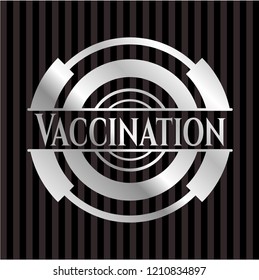 Vaccination silver shiny emblem