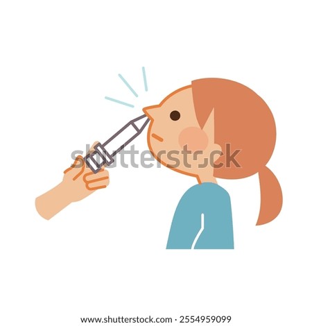 Vaccination spray type illustration material