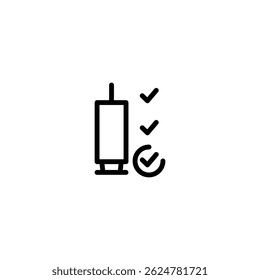 vacinação padrão esboço ícone vetor design bom para web ou aplicativo móvel