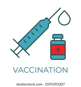 Vaccination – Syringe Representing Immunization
