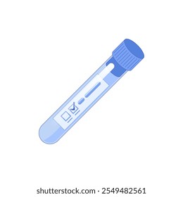 Vaccination testing equipment. Test tube. Vector illustration isolated on white background