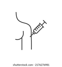 A vaccination theme simple icon