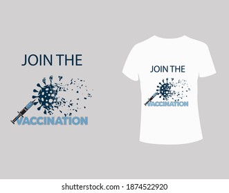 vaccination t-shirt creative vector business