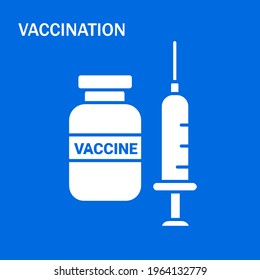 Vaccination vector illustration. Health care, worldwide vaccination. Necessarily fight against covid19. Information card 