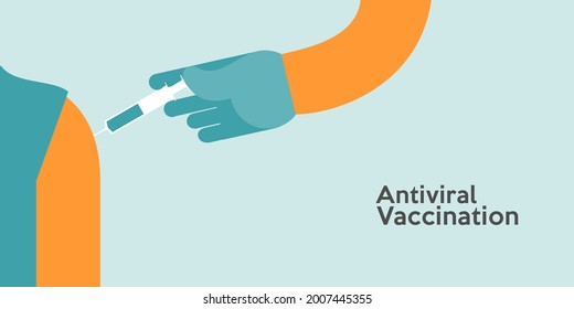 Vaccination. Vector illustration. Simple, fun, background pictures about vaccine action, immunity, health. 
