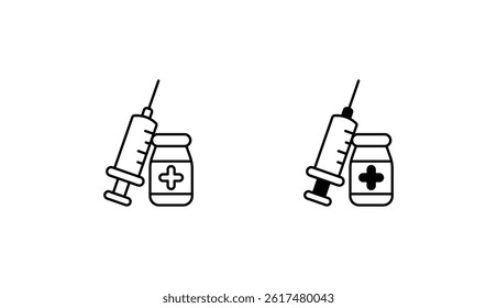 Vaccinations icon design with white background stock illustration