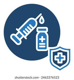Vaccinations for Prevention icon line vector illustration