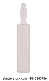 Vaccine ampule template. vector illustration