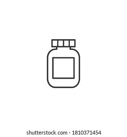 Vaccine black line icon. Disease, flu, contaminated air, world pollution, pandemic concept set. Vector illustration in a flat style.