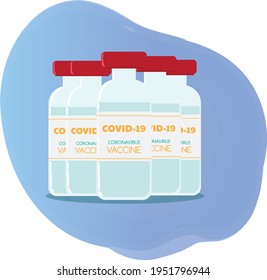  vaccine bottle to fight coronavirus. Get vaccinated now. healthy concept Vector illustration . eps 10