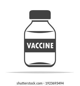 Vaccine bottle icon vector isolated