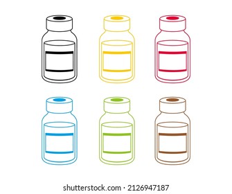 Vaccine bottle. An illustration.  vaccination.