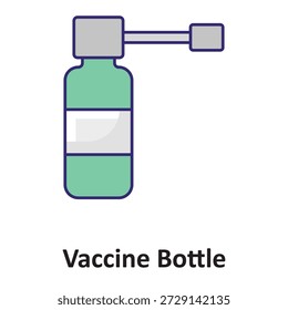 Icono del Vector del frasco de la vacuna que puede modificar o editar fácilmente

