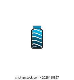 vaccine bottle vector on white background